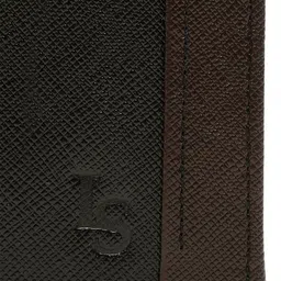 LOUIS STITCH Men Black Leather Two Fold Wallet image 5