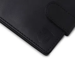 SAMTROH Men Black Textured Two Fold Wallet image 2