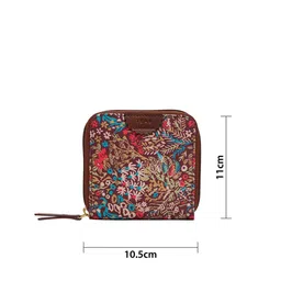 TEAL BY CHUMBAK Women Floral Printed Canvas Zip Around Wallet image 5