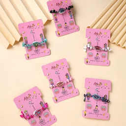 Melbees by Yellow Chimes Girls Set Of 6 Beaded Cuff Bracelet-image-9