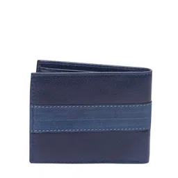 SPYKAR Men Navy Blue Solid Leather Two Fold Wallet image 4