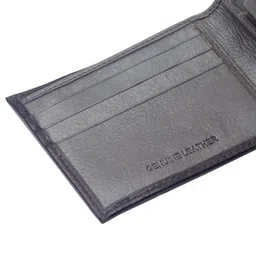 SPYKAR Men Black Leather Two Fold Wallet image 4