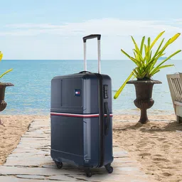 Tommy Hilfiger Solid 360 Degree Rotation Hard Cabin Trolley Bag- 48.26l image 1