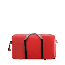 Harissons Unisex Red and Black Solid Duffel Trolley image 3