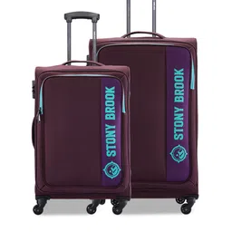 Stony Brook by Nasher Miles Set Of 2 Brand Logo Printed Soft-Sided Trolley Bags-picture-40