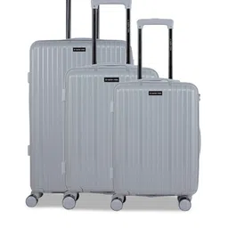 Nasher Miles Auroville Set Of 3 Textured Hard-Sided Trolley Bags image 5