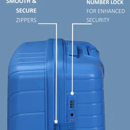 ROMEING Tuscany Blue Set of 2 Polypropylene Trolley Suitcase image 3