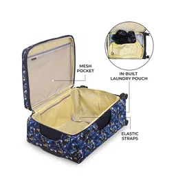 Nasher Miles Unisex Set Of 3 Printed Soft-Sided Cabin & Medium & Large Trolley Suitcase image 4