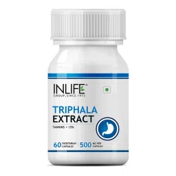 INLIFE Triphala Extract (Tannins > 15%) Amlaki, Haritaki and Bibhitaki, Digestion Support Supplement Tablet, 500 mg - 60 Vegetarian Capsules (Pack of 1)-image-21