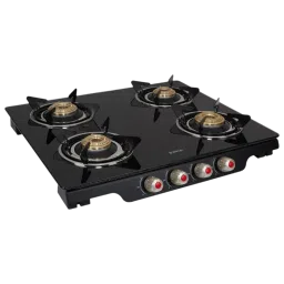 Elica Patio ICT DT 460 BLK S Glass Top 4 Burner Manual Gas Stove (Rotational On Device Control, Black) image 5