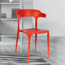 casacraft from pepperfry Emma Cafe Chair in Red Colour image 1