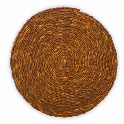 unravel india Lydia Yellow Sabai Grass (Set of 2) Trivet image 2
