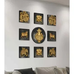 artociti Set of 9 Decorative Wall Motifs Traditional Indian Art Decor image 3