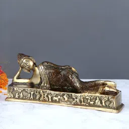 aapno rajasthan Brass Buddha Statue image 1