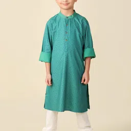 Fabindia Boys Floral Printed Straight Kurta-picture-43