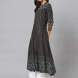 KALINI Ethnic Motifs Printed A-Line Kurta image 3
