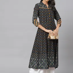 KALINI Ethnic Motifs Printed A-Line Kurta image 5