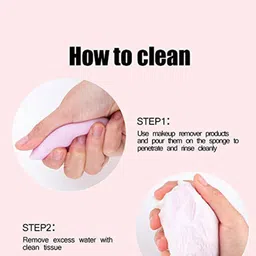 CHRONEX Set of 2 Professional Latex-Free Beauty Blender Sponge - Pink & Maroon image 4