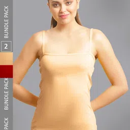 FBAR Pack Of 2 Non Padded Pure Cotton Camisoles-picture-38