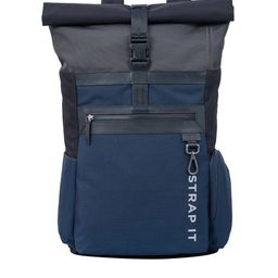 STRAP IT Unisex Blue & Grey Backpack with Shoe Pocket-picture-27