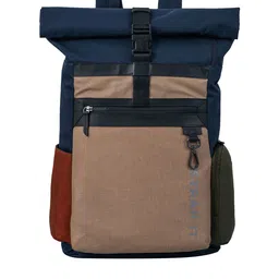 STRAP IT Unisex Navy Blue & Beige Backpack with Shoe Pocket-picture-25