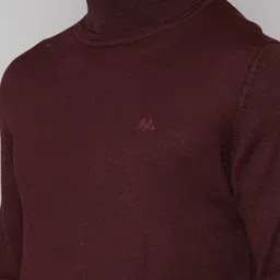 LINDBERGH Men Maroon Solid Turtle Neck Sweater image 3