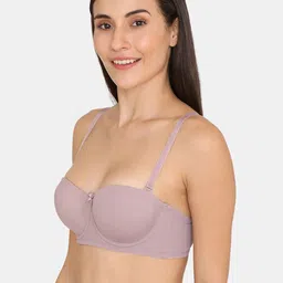 Rosaline by Zivame Lavender Solid Non-Wired Non Padded Balconette Bra ZI1133COREJPURP image 2