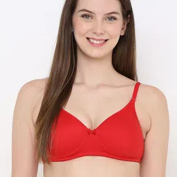 Berrys Intimatess Red Solid Lightly Padded Seamless Everyday Bra image 1