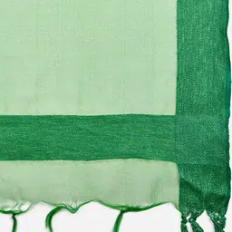 Dupatta Bazaar Green Solid Organza Dupatta image 2