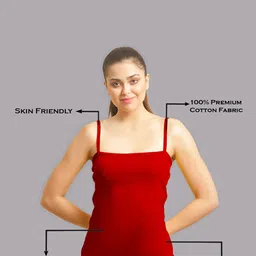 FBAR Pack Of 2 Non-Padded Pure Cotton Skin Friendly Camisoles image 5