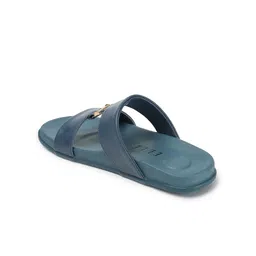 Elle Open Toe Flats With Buckle Detail image 3