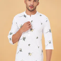 Urban Ranger by pantaloons Conversational Printed Henley Neck Cotton Slim Fit T-Shirt-picture-41