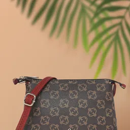 Lavie Brown & Red Printed Sling Bag-picture-31