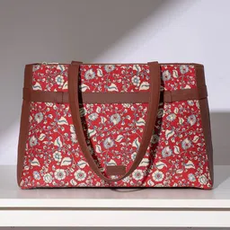 ZOUK Floral Printed Structured Tote Bag-picture-13
