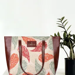 THE CLOWNFISH Ethnic Motifs Printed Structured Tote Bag-picture-33