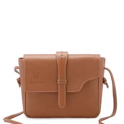 Goatter Textured Leather Structured Sling Bag image 1