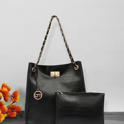 Bagsy Malone Textured Structured Shoulder Bag-image-42