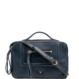 Hidesign Navy Blue Solid Sling Bag-picture-41