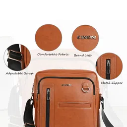 CIMONI Structured Vegan Leather Sling Bag image 4