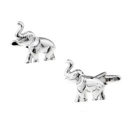 The Tie Hub Silver-Toned Elephant Cufflinks-picture-18