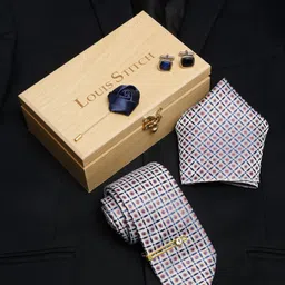 LOUIS STITCH Men's Italian Silk Necktie Accessory Gift Set-picture-17