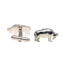 Tossido Silver-Toned Quirky Cufflink image 2