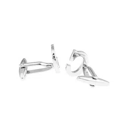 The Tie Hub Silver-Toned Alphabet Cufflinks image 4