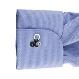 The Tie Hub Black & Silver-Toned Quirky Cufflinks image 2