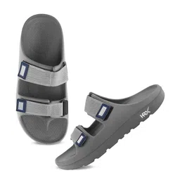 HRX by Hrithik Roshan Men Grey Rubber Slip-On image 4