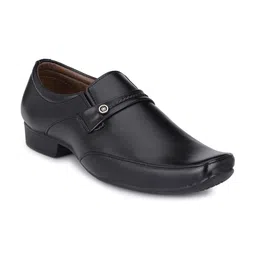 RL Rocklin Men Men Black Textured Formal Slip-Ons-picture-37