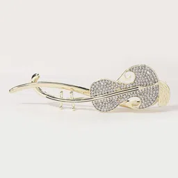 VOGUE PANASH CZ-Stone Studded Gold-Plated Claw Clip image 5