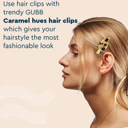 GUBB Set of 2 Caramel Delight Leaf Hair Clips image 2