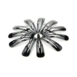 CHRONEX Pack Of 12 Metal Black Tic Tac Hair Clips image 2