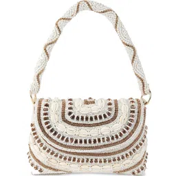 ODETTE Printed Structured Tote Bag with Applique image 1